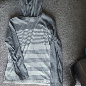 Childrens Place Dark Gray Striped Hoodie